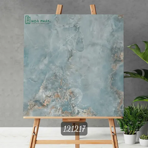 Gạch lát nền 120x120 vân cẩm thạch xanh ngọc Nhập khẩu Ấn Độ 121217