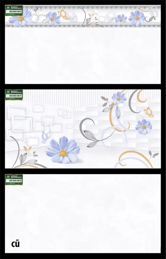 Gạch ốp tường 30x60 Thanh Long BD 010 - BD 011 - BD 012