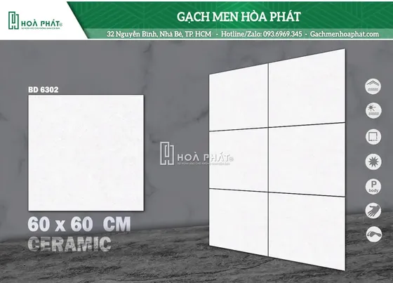 Gạch lát nền 60x60 Thanh Long BD 6302