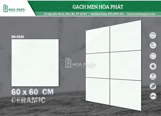 Gạch lát nền 60x60 Thanh Long BD 6232