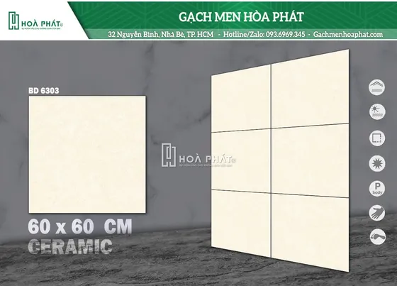 Gạch lát nền 60x60 Thanh Long BD 6303