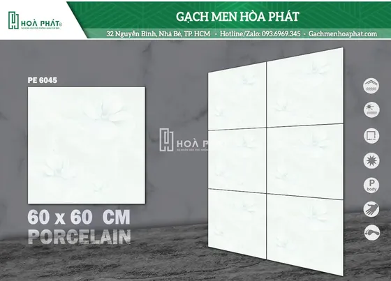 Gạch lát nền 60x60 Hoàn Mỹ PE 6045