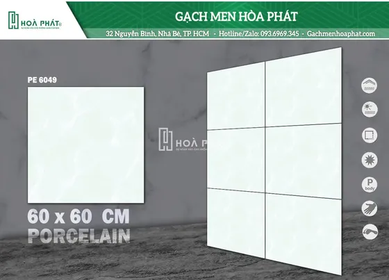 Gạch lát nền 60x60 Hoàn Mỹ PE 6049