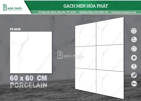 Gạch lát nền 60x60 Hoàn Mỹ PE 8330