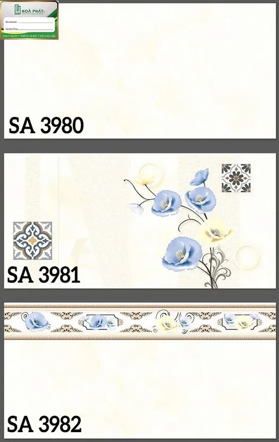 Gạch ốp tường 30x60 Tasa  TS 3980 - TS 3981 - TS 3982