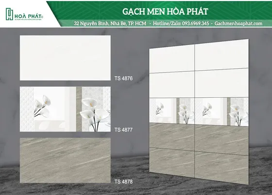 Gạch ốp tường 40x80 Tasa TS 4876 - 4877 - 4878