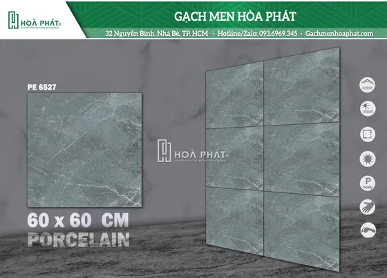 Gạch lát nền 60x60 Hoàn Mỹ PE 6527