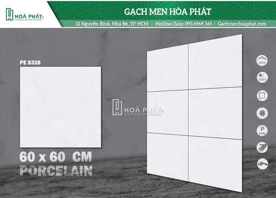 Gạch lát nền 60x60 Hoàn Mỹ PE 8328
