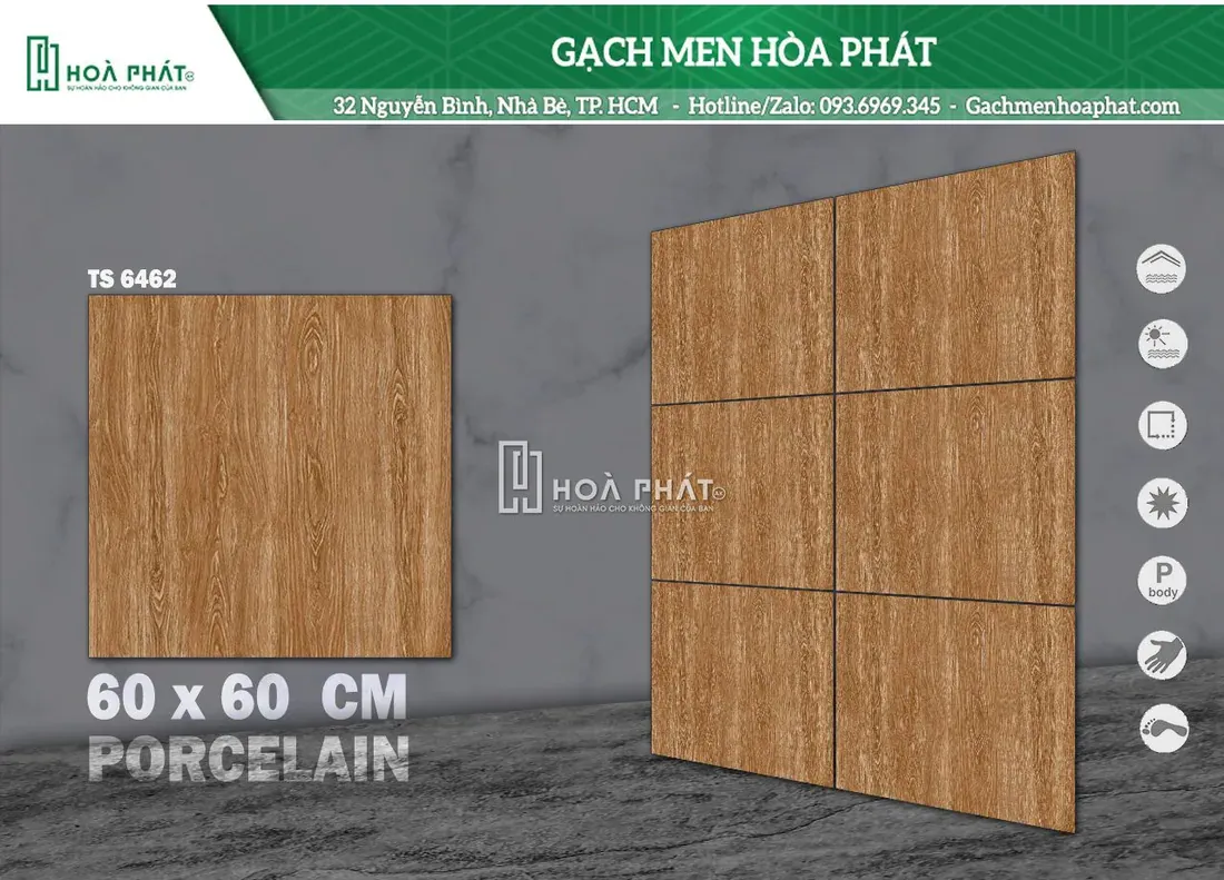 Gạch lát nền 60x60 Tasa TS 6462