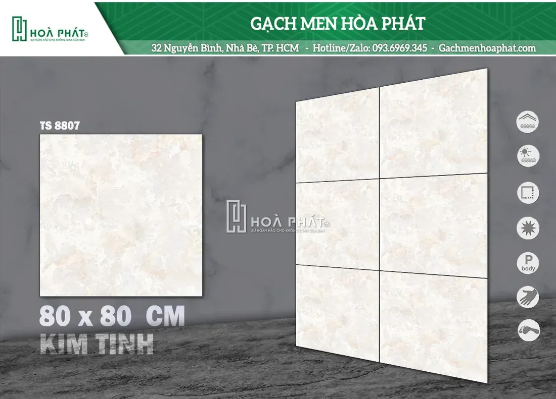 Gạch lát nền 80x80 Tasa TS 8807