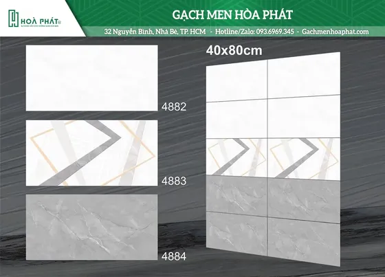 Gạch ốp tường 40x80 Tasa TS 4882 - TS 4883 - TS 4884
