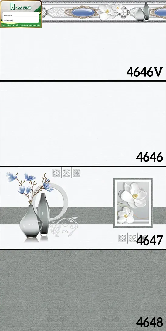 Gạch ốp tường 40x80 Blue Dragon BD 4646V - BD 4646 - BD 4647 - BD 4648
