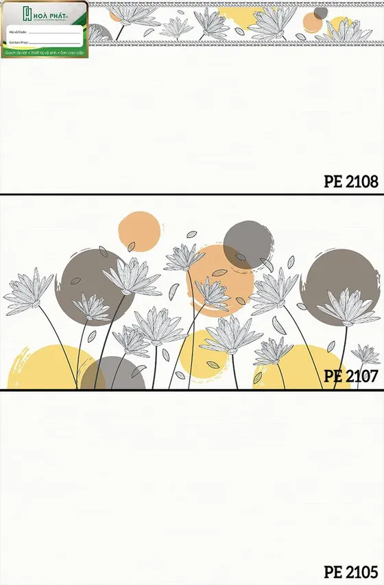 Gạch ốp tường 30x60 Hoàn Mỹ PE 2105 - PE 2107 - PE 2108