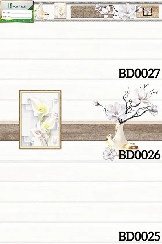 Gạch ốp tường 30x60 Thanh Long BD 0025 - BD  0026 - BD 0027
