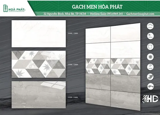 Gạch ốp tường 30x60 Thanh Long BD 12003 - BD 12004 - BD 12005