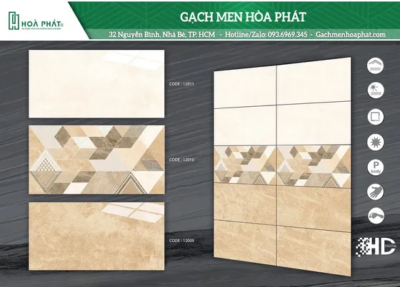 Gạch ốp tường 30x60 Thanh Long BD 12009 - BD 12010 - BD 12011