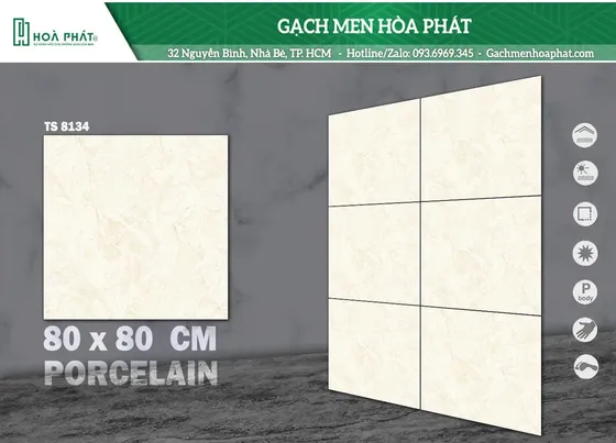Gạch lát nền 80x80 Tasa TS 8134
