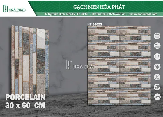 Gạch ốp tường 30x60 Bóng Vi Tinh HP 36023