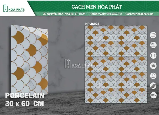 Gạch ốp tường 30x60 Bóng Vi Tinh HP 36924