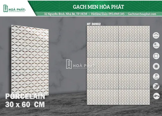 Gạch ốp tường 30x60 Bóng Vi Tinh HP 36902