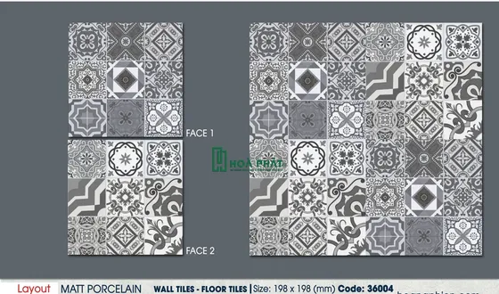 Gạch bông trang trí 20x20 Hoàn Mỹ 36004
