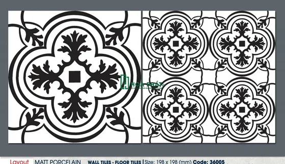 Gạch bông trang trí 20x20 Hoàn Mỹ 36005