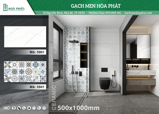 Gạch ốp tường 50x100 Blue Dragon BD 5941