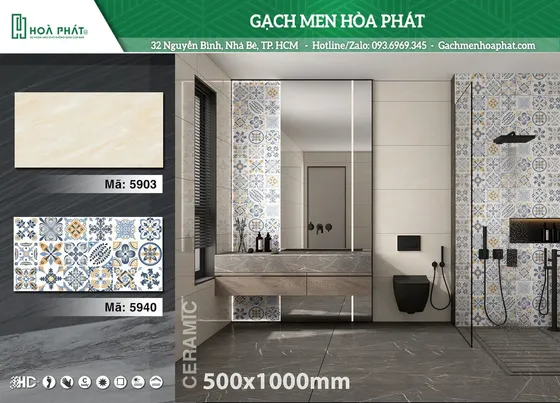 Gạch ốp tường 50x100 Blue Dragon BD 5940