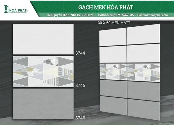 Gạch ốp tường 30x60 Tasa TS 3744 - 3745 - 3746