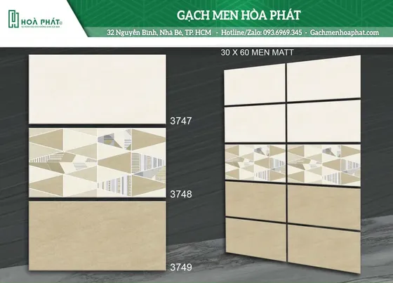 Gạch ốp tường 30x60 Tasa TS 3747 - 3748 - 3749