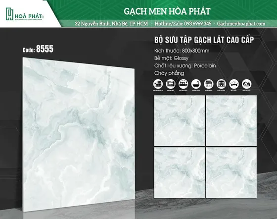 Gạch lát nền 80x80 Blue Dragon BD 8555