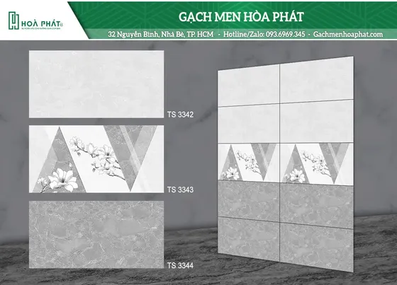 Gạch ốp tường 30x60 Tasa TS 3342 - TS 3343 - TS 3344
