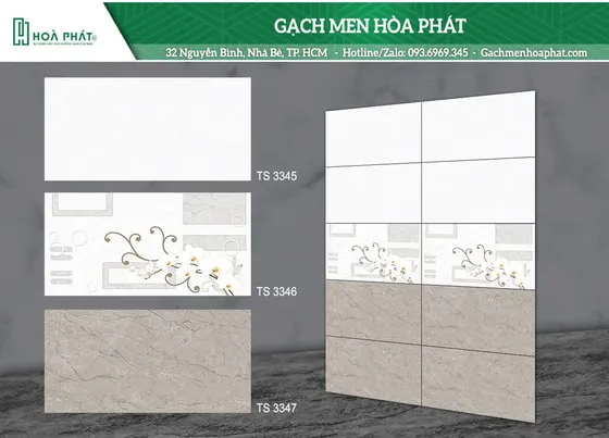 Gạch ốp tường 30x60 Tasa TS 3345 - TS 3346 - TS 3347