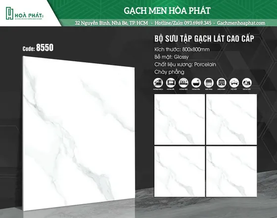 Gạch lát nền 80x80 Blue Dragon BD 8550