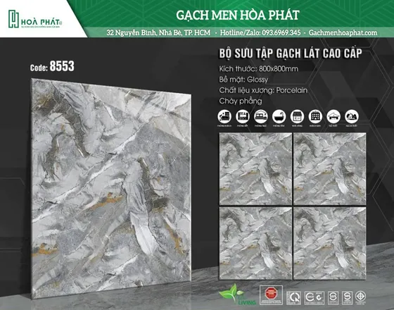 Gạch lát nền 80x80 Blue Dragon BD 8553
