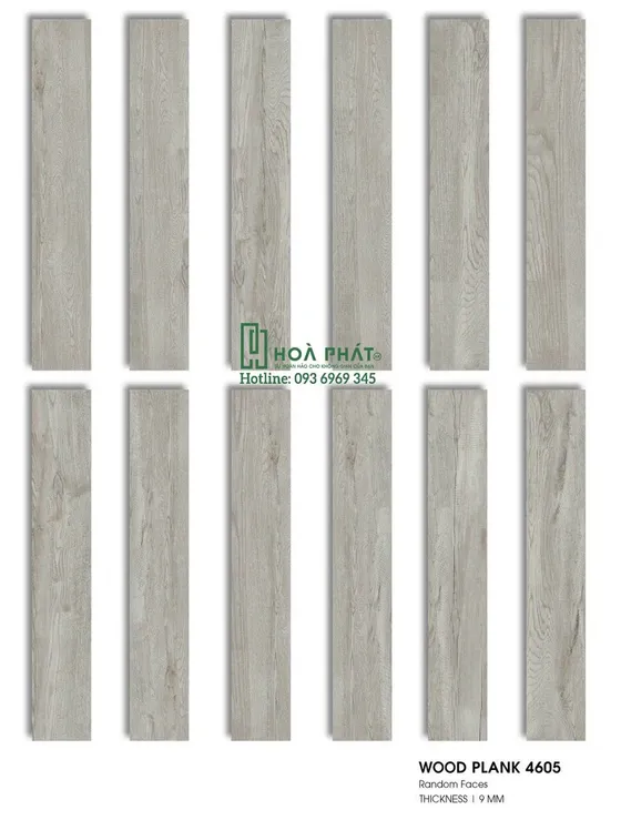 Gạch giả gỗ Ấn Độ nhập khẩu 195x1200x9mm WOOD PLANK 4605