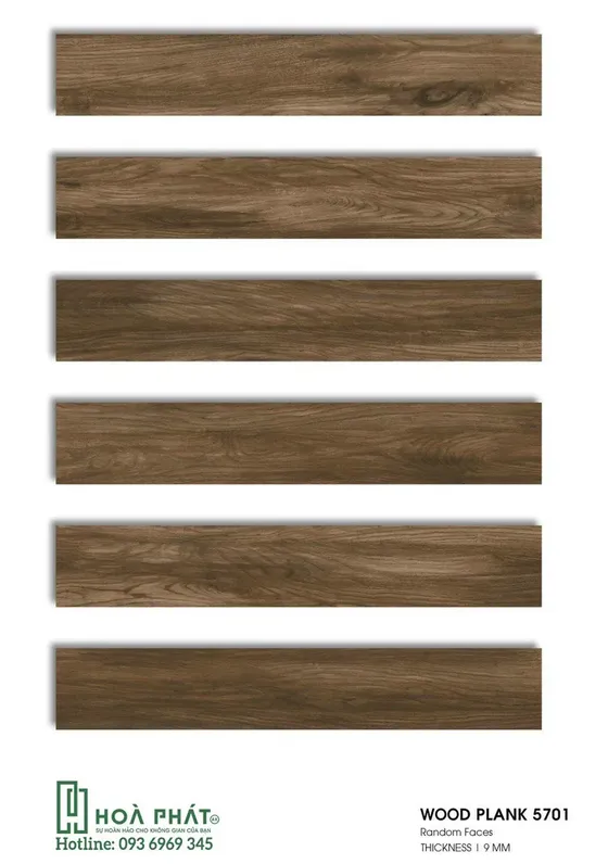 Gạch giả gỗ Ấn Độ nhập khẩu 195x1200x9mm WOOD PLANK 5701