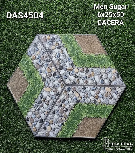 Gạch lát sân lục giác 6x25x50 Dacera DAS4504