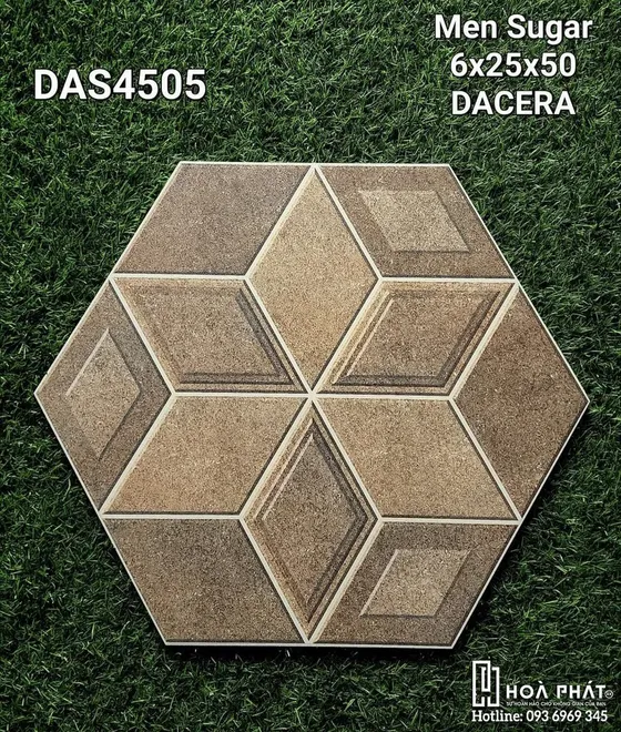 Gạch lát sân lục giác 6x25x50 Dacera DAS4505
