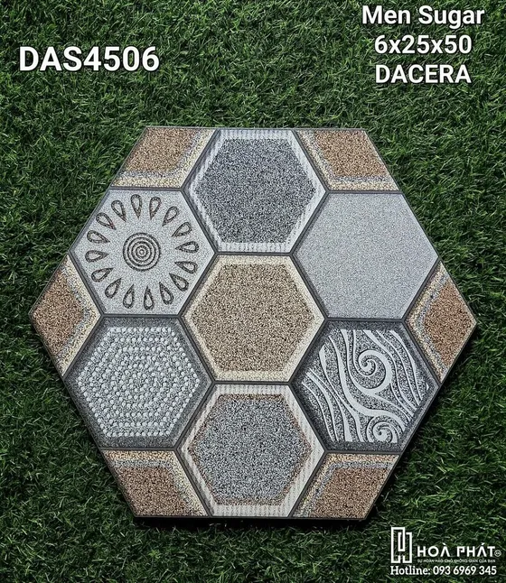 Gạch lát sân lục giác 6x25x50 Dacera DAS4506