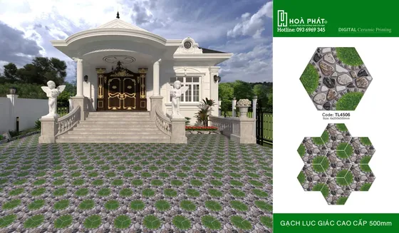 Gạch lục giác sân vườn 6×250×500mm Thanh Long TL 4506