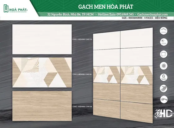 Gạch ốp tường 40x80 Blue Dragon BD 1248108 - BD 1248109 - BD 1248110