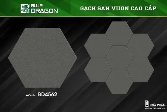 Gạch lục giác sân vườn 6C×25cm Blue Dragon BD 4562