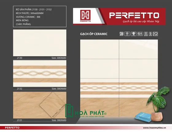 Gạch ốp tường 30x60 2130 - 2132 - 2131 - nền 5028