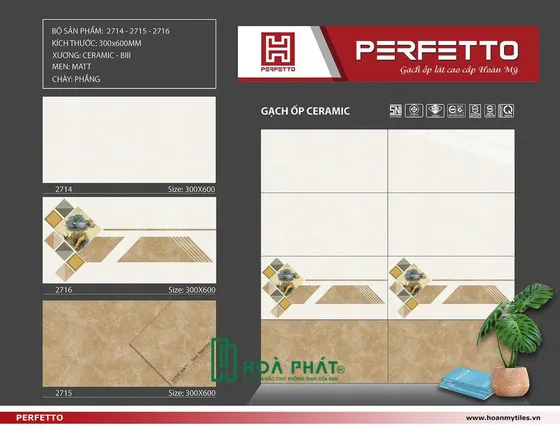 Gạch ốp tường 30x60 2714 - 2716 - 2715 - nền 5030