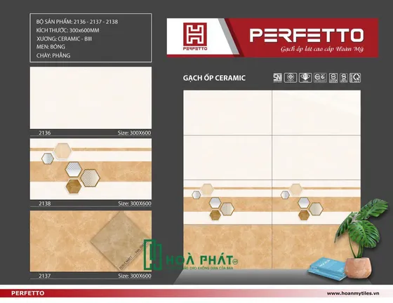 Gạch ốp tường 30x60 2136 - 2138 - 2137 - nền 5030