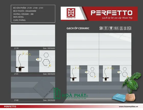 Gạch ốp tường 30x60 2139 - 2140 - 2141 - nền 5031