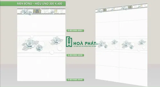 Gạch ốp tường 30x60 BD 0049 - 0050 - 0051