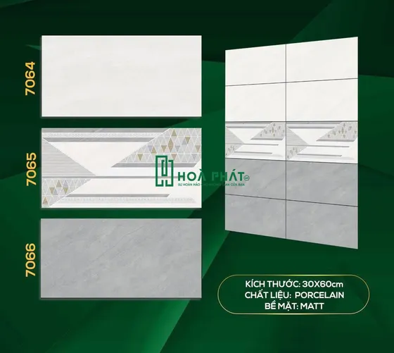 Gạch ốp tường 30x60 TS 7064 - 7065 - 7066