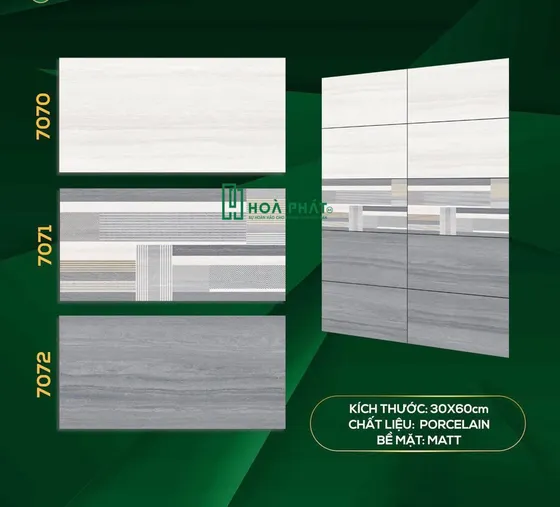 Gạch ốp tường 30x60 TS 7070 - 7071 - 7072